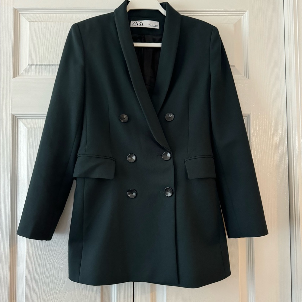 Zara dark green blazer.